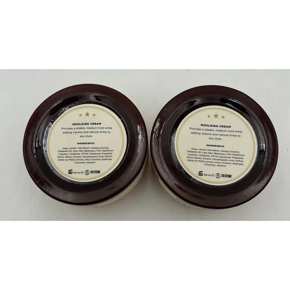 Dandymen Collection Mens Hair Moulding Cream Medium Pliable Hold 3.4 oz Lot of 2